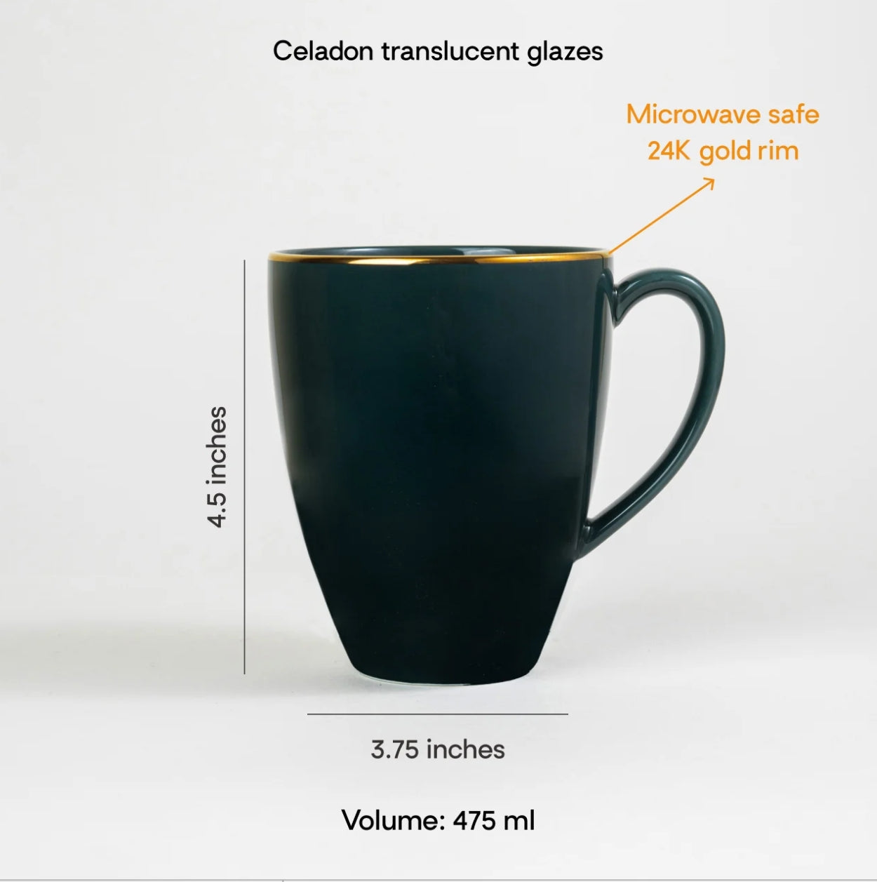 Teal Harmony Porcelain Mug Set