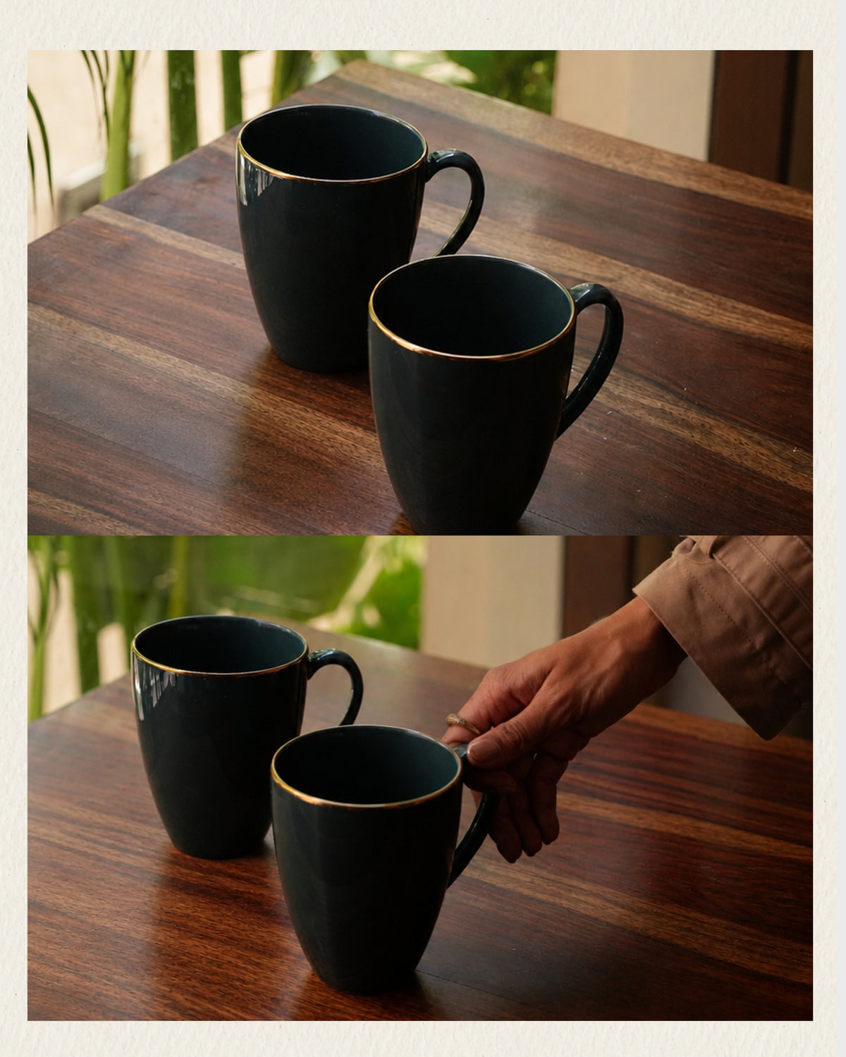 Teal Harmony Porcelain Mug