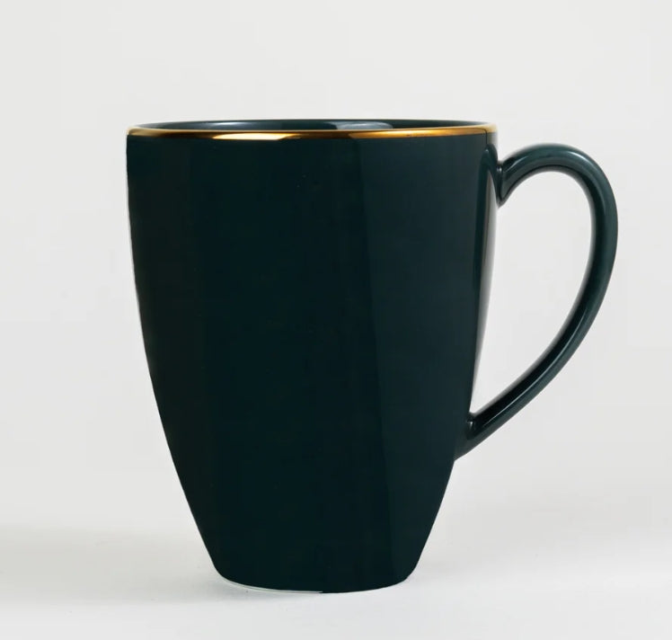 Teal Harmony Porcelain Mug Set