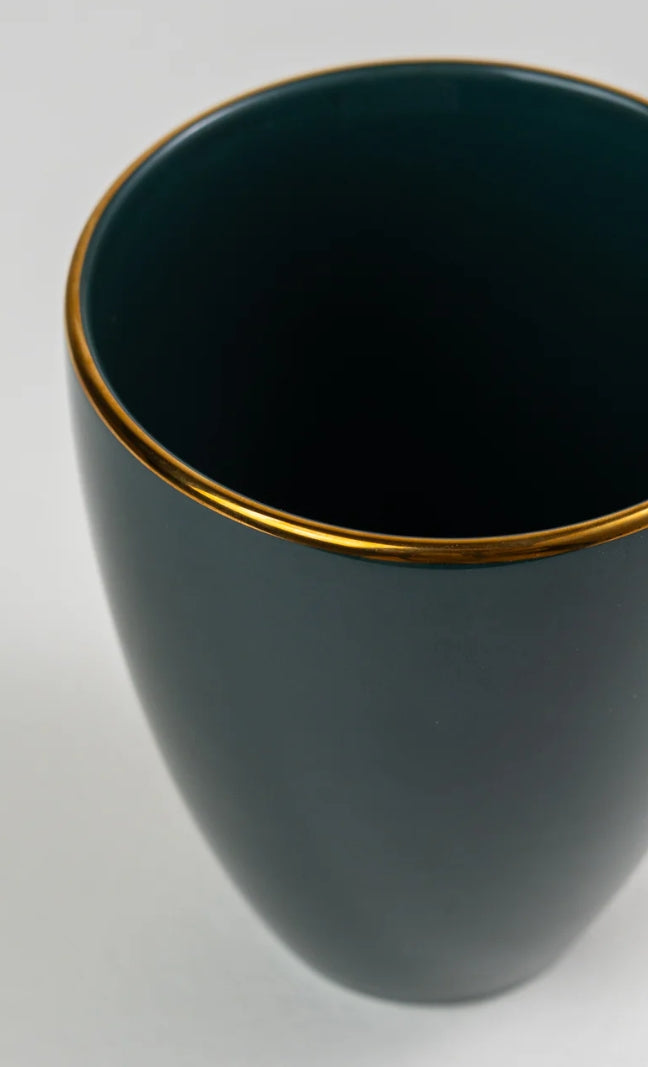 Teal Harmony Porcelain Mug Set