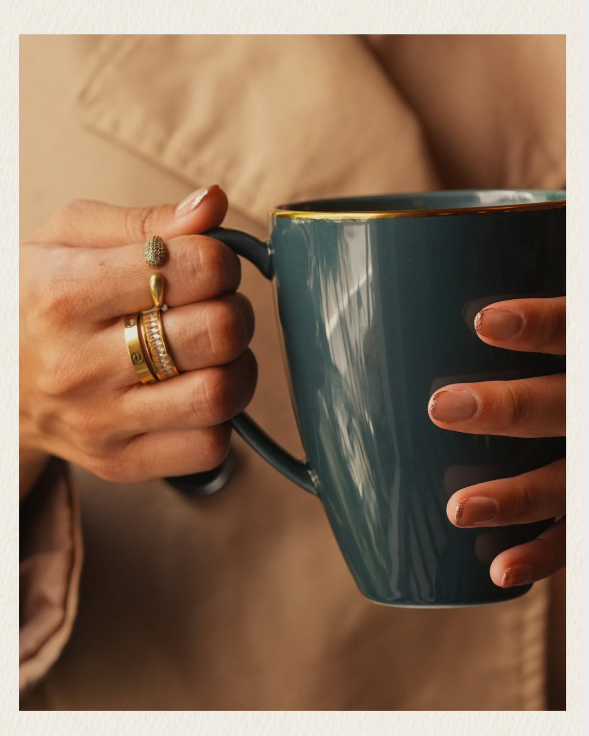 Teal Harmony Porcelain Mug