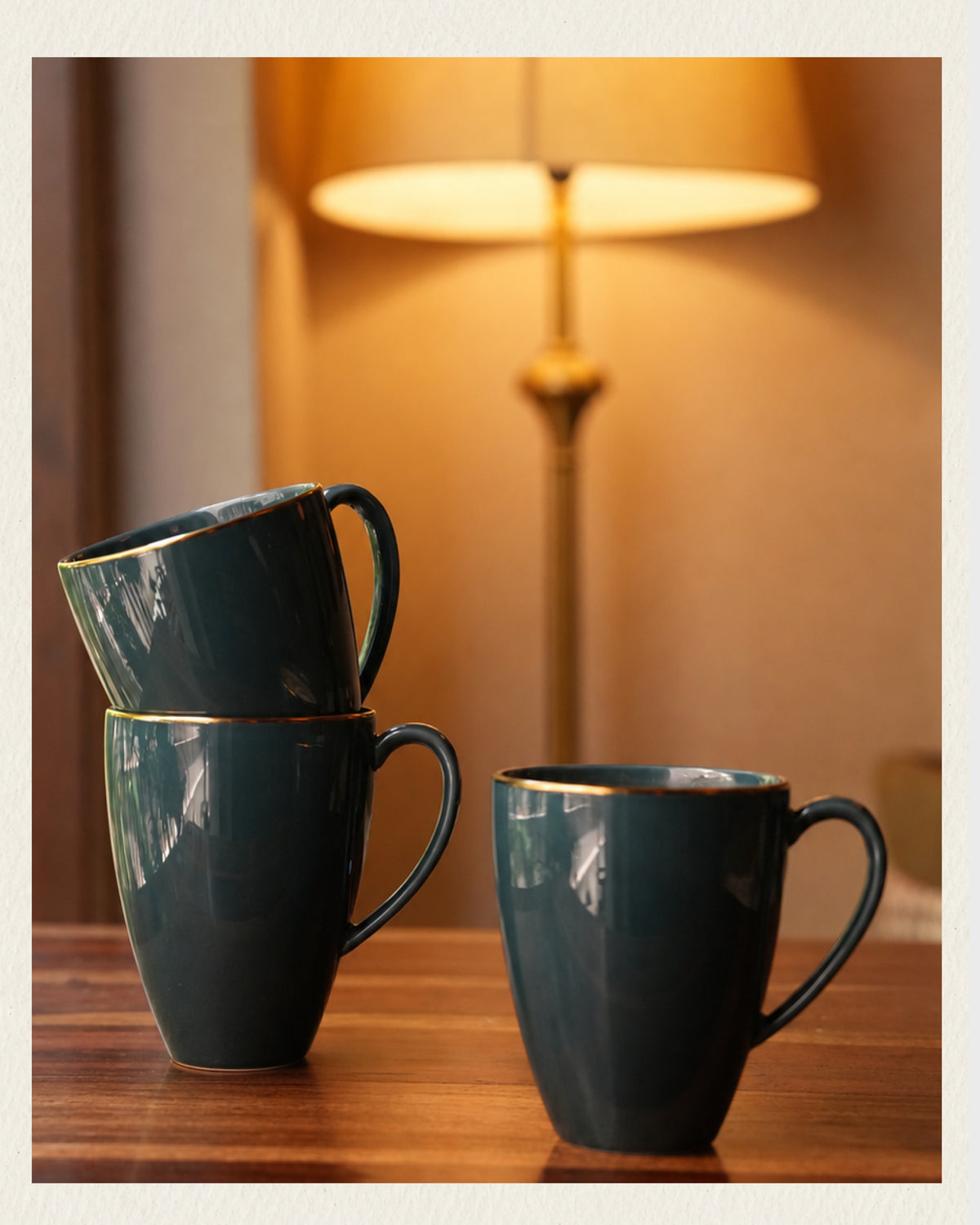 Teal Harmony Porcelain Mug